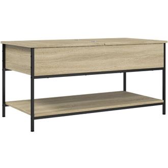 vidaXL Vidaxl - Tavolino Salotto Rovere Sonoma 100x50x50 cm Multistrato Metallo