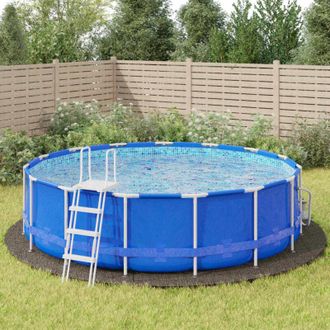 vidaXL Tapiz De Suelo Piscina Geotextil De Poli&eacute;ster Gris Claro &Oslash;550cm Vidaxl