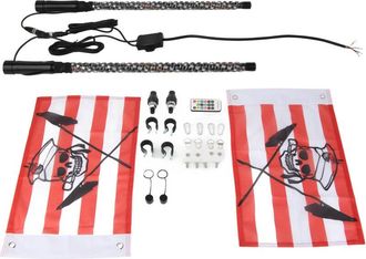 OEM Luz Led Tipo L&aacute;tigo, Luz Led De 12-24 V Con Control Remoto Para M&aacute;stil De Bandera, 300 Patrones Para Atv Y Barco (60 Cm)
