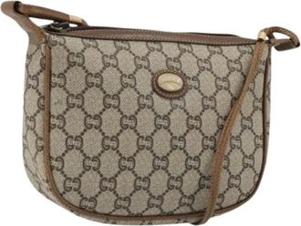 Gucci Pre-owned Cross Body Bags, female, Beige, Size: ONE SIZE Pre-owned Vintage GG Canvas Shoulder Bag