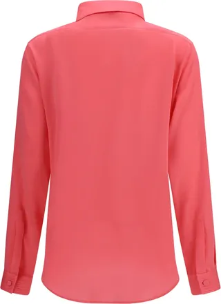 Tom Ford Womens Tuxedo Shirt Pleated Bib Silk Bright Fuchsia