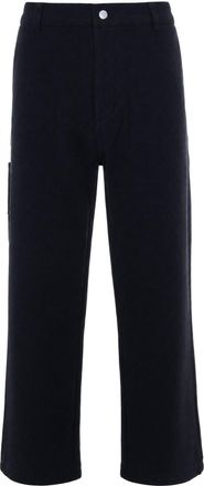 Carhartt Work in Progress Black Atoka Brushed Wool-Blend Tapered Pants