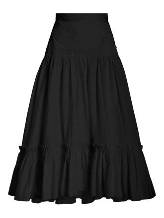 Cara Cara Tisbury midi skirt - women - Cotton - 10 - Black