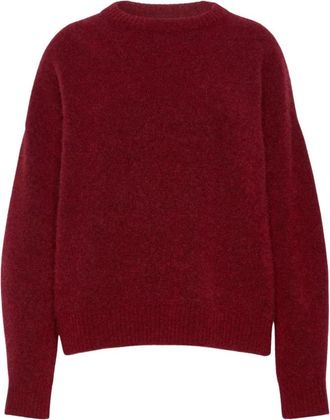 Max Mara Trui met ronde hals - Dames - Ronde hals truien - Rood - XS - Wol - Truien & Vesten