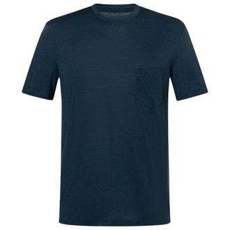 super.natural Pocket Tee Merinoshirt f&uuml;r Herren | blau
