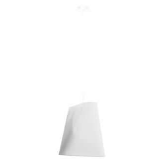 Sollux Lighting L&aacute;mpara de techo blanco tela, acero alt. 128 cm