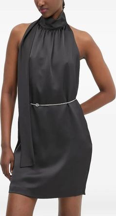 HUGO BOSS Abito corto a collo alto - Nero