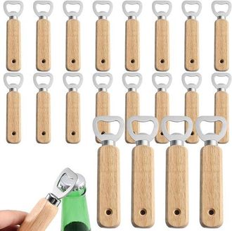 OEM Zeynomax - Abrebotellas De Madera Grabable - Abrebotellas De Cerveza - Mango Port&aacute;til - Madera - Abrebotellas Dom&eacute;stico - Apto Para Hombres