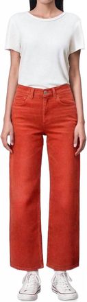 Edwin Marli Wide Leg Jeans In Flame Scarlet