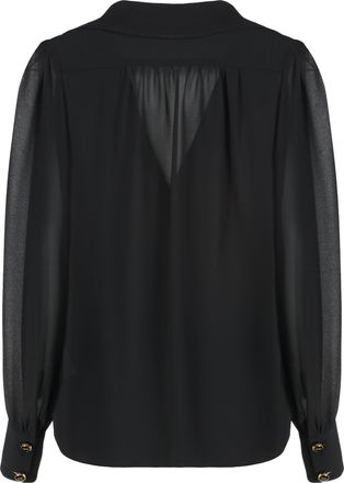 Elisabetta Franchi Womens Shirt Georgette Black Polyester Blouses