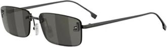 Fendi First Crystal Rectangle Sunglasses - unisex - Fendi - Sunglasses - Black - 54 MM - Accessories
