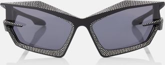Givenchy Giv Cut crystal-embellished shield sunglasses