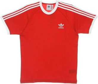 adidas 3-Stripes T-shirt - Heren - Sportshirts - Rood - L - Katoen - Fitness