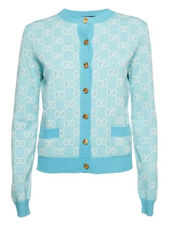 Gucci Vest met jacquard - Blauw