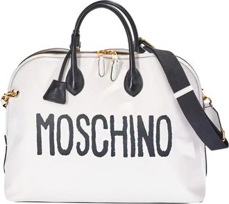 Moschino Beter Bianco Multi Leren Tas - Dames - Handtassen - Wit - ONE Size - Leer - Tassen