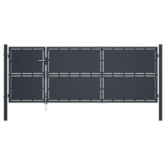 Berkfield Home Garden Gate Steel 350x125 cm Anthracite