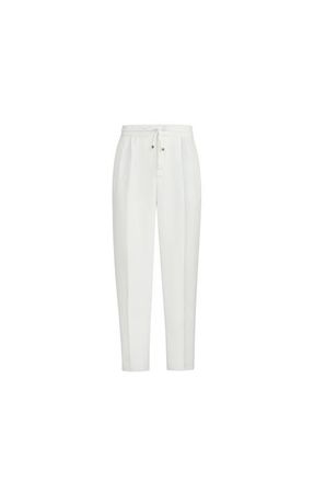 Brunello Cucinelli Trousers with drawstring in White at Nordstrom, Size 60 It