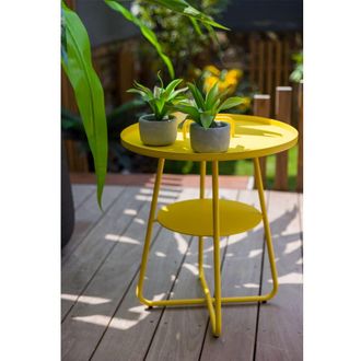 MOREL Mesa de centro redonda efecto indus