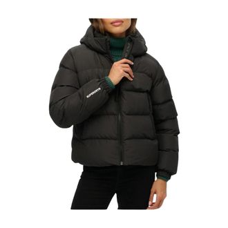 Superdry Black Hooded Zip-Up Jacket with Pockets