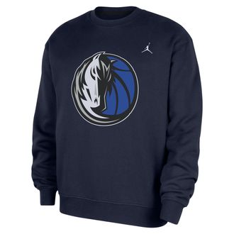 Nike Jordan Mens Dallas Mavericks Statement Essentials Jordan NBA Fleece Crew-Neck Sweatshirt in Blue | HM7581-419