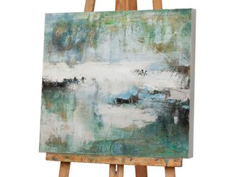 Schubiger M&ouml;bel Bild Farbkomposition in Weiss und Jadegr&uuml;n 3