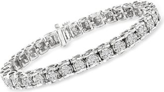 Ross-Simons Diamond Tennis Bracelet in Sterling Silver