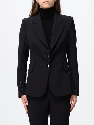 Elisabetta Franchi Blazer corto monopetto con rever a lancia e vestibilit&agrave; slim