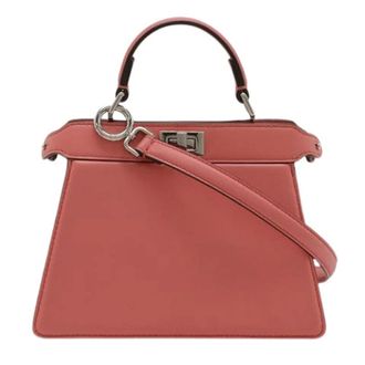 Fendi Pre-owned Peekaboo ISeeU 2way tas - Dames - Pre-owned - Roze - Maat: ONE Size Leer