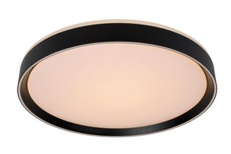 Lucide NURIA Dimmable Stylish Decorative Indoor LED Flush Ceiling Light in Black