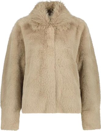 BLONDE No.8 Blonde No.8 - Nepbont & Shearling Jas - Dames - Jassen - Beige - Maat: S