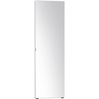 Dmora Armadio Multiuso 1 Anta Prehnite, 11 Ripiani, 12 Vani Made in Italy, 19x200h cm Bianco Lucido