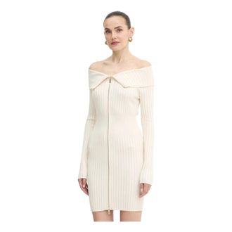 Guess Kathryn Jurk - Dames - Kleedjes - Beige - L - Polyester - Kleedjes