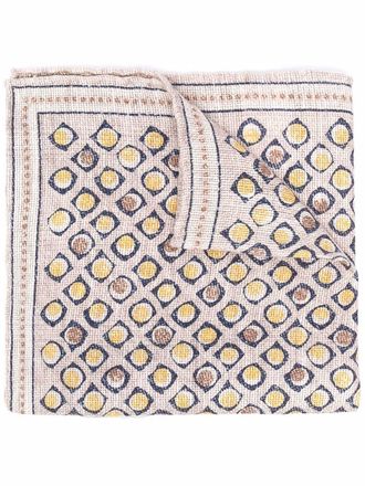 Brunello Cucinelli Zakdoek van linnen-katoen mix - Beige