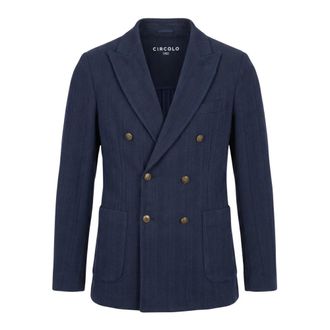 Circolo 1901 Double Breasted Cotone Blue - male - Circolo 1901 - Blazers - Blue - L - Jackets