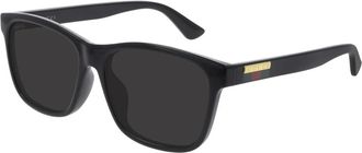 Gucci Oversized rechthoekige zonnebril - Heren - Zonnebrillen - Zwart - 57 MM - Accessoires