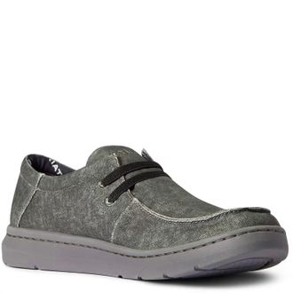 Ariat Mens Hilo Slip-Ons In Charcoal Canvas