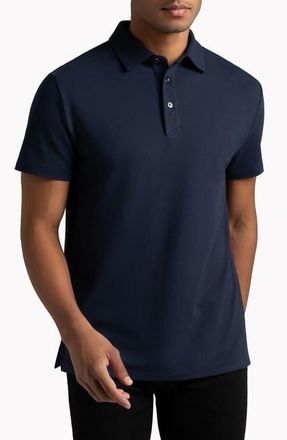 HyperNatural Dagger Supima Cotton Blend Slim Fit Polo in Midnight Navy at Nordstrom, Size X-Large