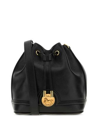Chloé Leren bucket-tas - Zwart