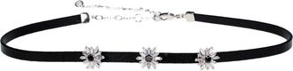 Kenneth Jay Lane Cubic Zirconia Starburst Choker Necklace in Clear/black at Nordstrom Rack