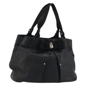 Ferragamo Pre-owned Handbags, female, Black, Size: ONE SIZE Pre-owned Tote Bag