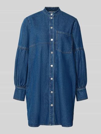 Jake*s Casual Knielanges Jeanskleid mit Brusttasche in Dunkelblau, Gr&ouml;&szlig;e 40