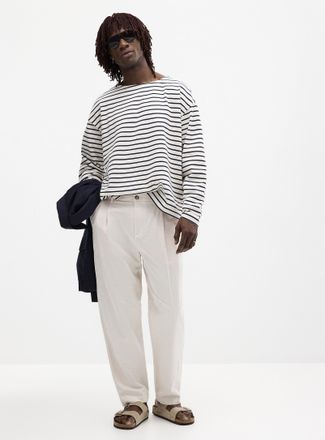 Le 31 Mens Cotton-linen pant Reykjavik fit - Tapered with pleats