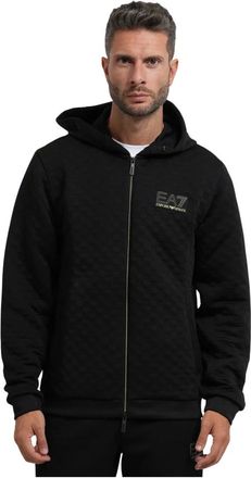 Emporio Armani Sudadera con cremallera Premium Label - Sweatshirts & Hoodies - Hombre - Negro - 3XL
