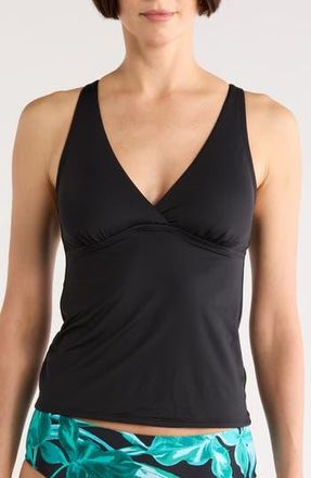 Jantzen Susana Halter Tankini Top in Black at Nordstrom Rack, Size 18