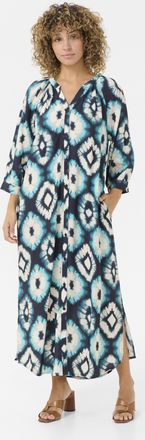 Cream Jurk Loose fit blue multi