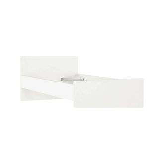 Dmora Dmora - Cama Individual Assar, Sommier Para Dormitorio, Estructura De Cama Por Habitaci&oacute;n, Estructura Del Sostenedor Del Colch&oacute;n, 197x96 H80 Cm, Blanc