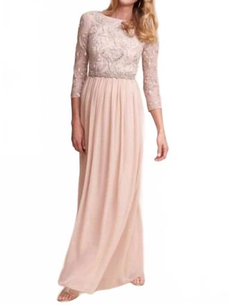 Aidan Mattox Formal Maxi Dress In Cream