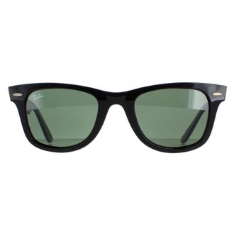 Ray-Ban Rectangle Black Green Sunglasses