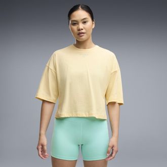 Puma T-shirt cropped PUMA x HYROX Lifestyle da donna, Abbigliamento, Giallo, XXS