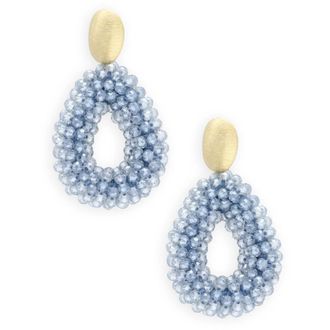 Lott. Gioielli Lott. Gioielli, Accessoires, Dames, Blauw, ONE Size, Wol, Blauwe Druppeloorbellen voor Elegante Look